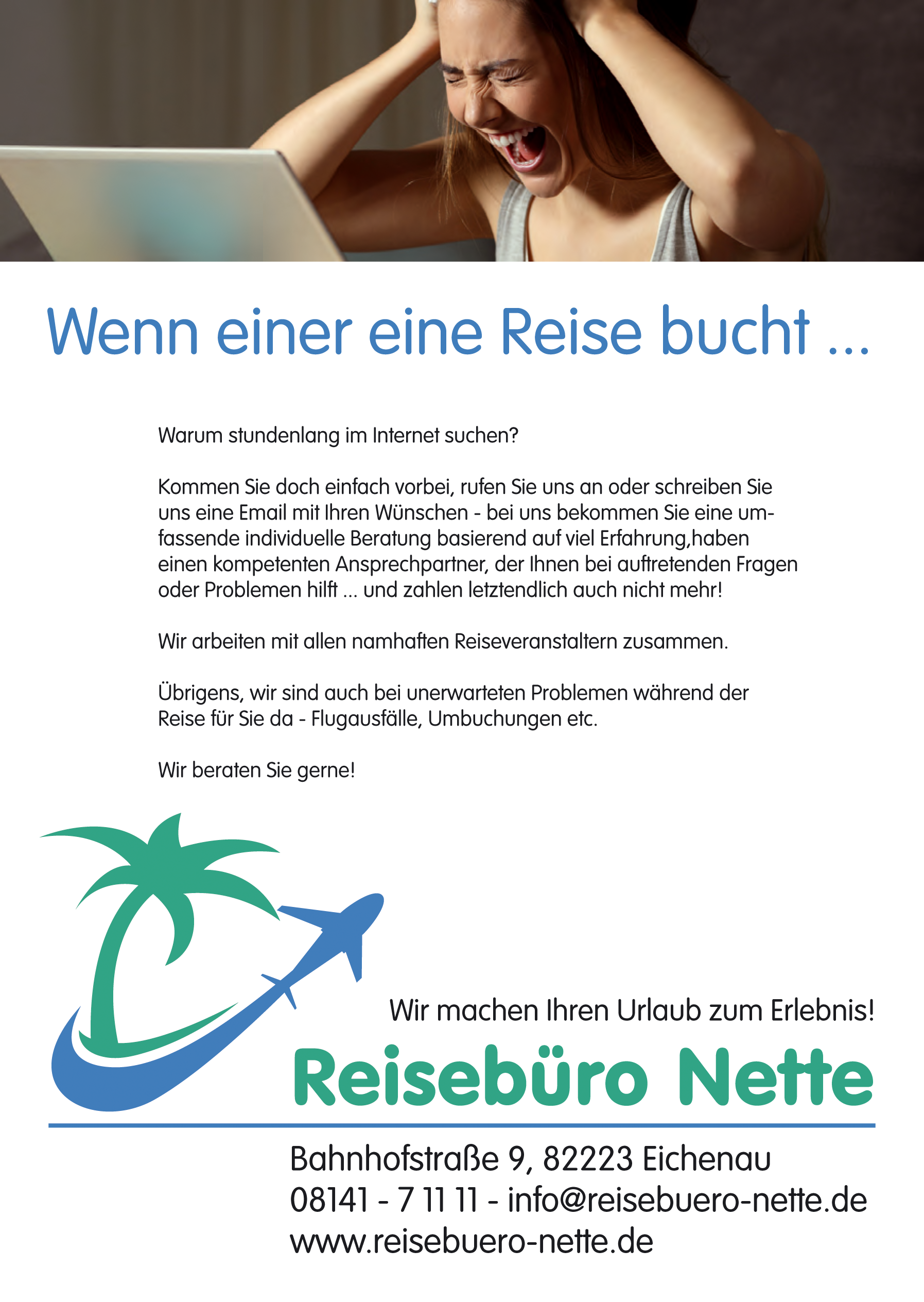 Reise buchen - Flyer